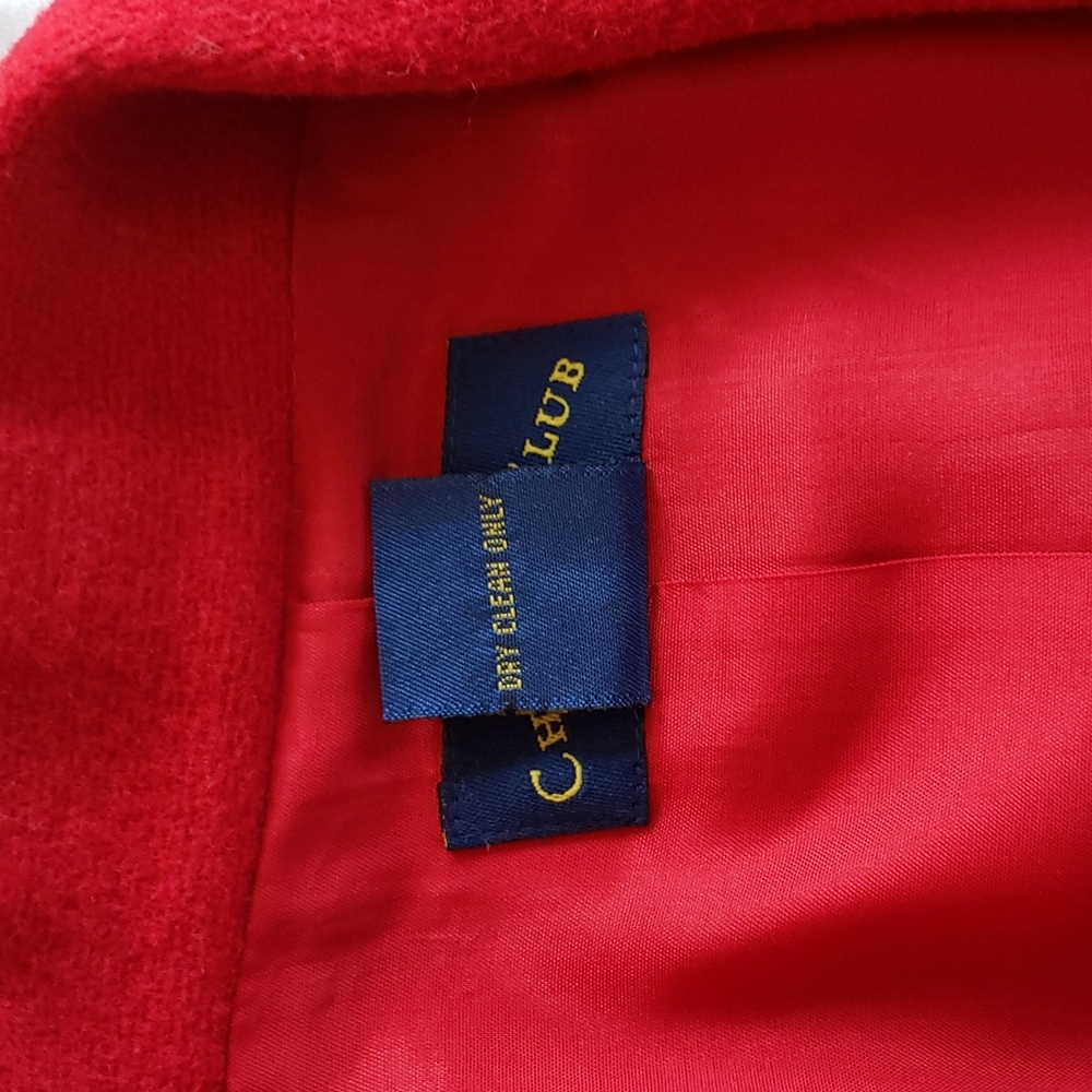 Charter Club Red Blazer, Size 10. - Picture 6 of 6